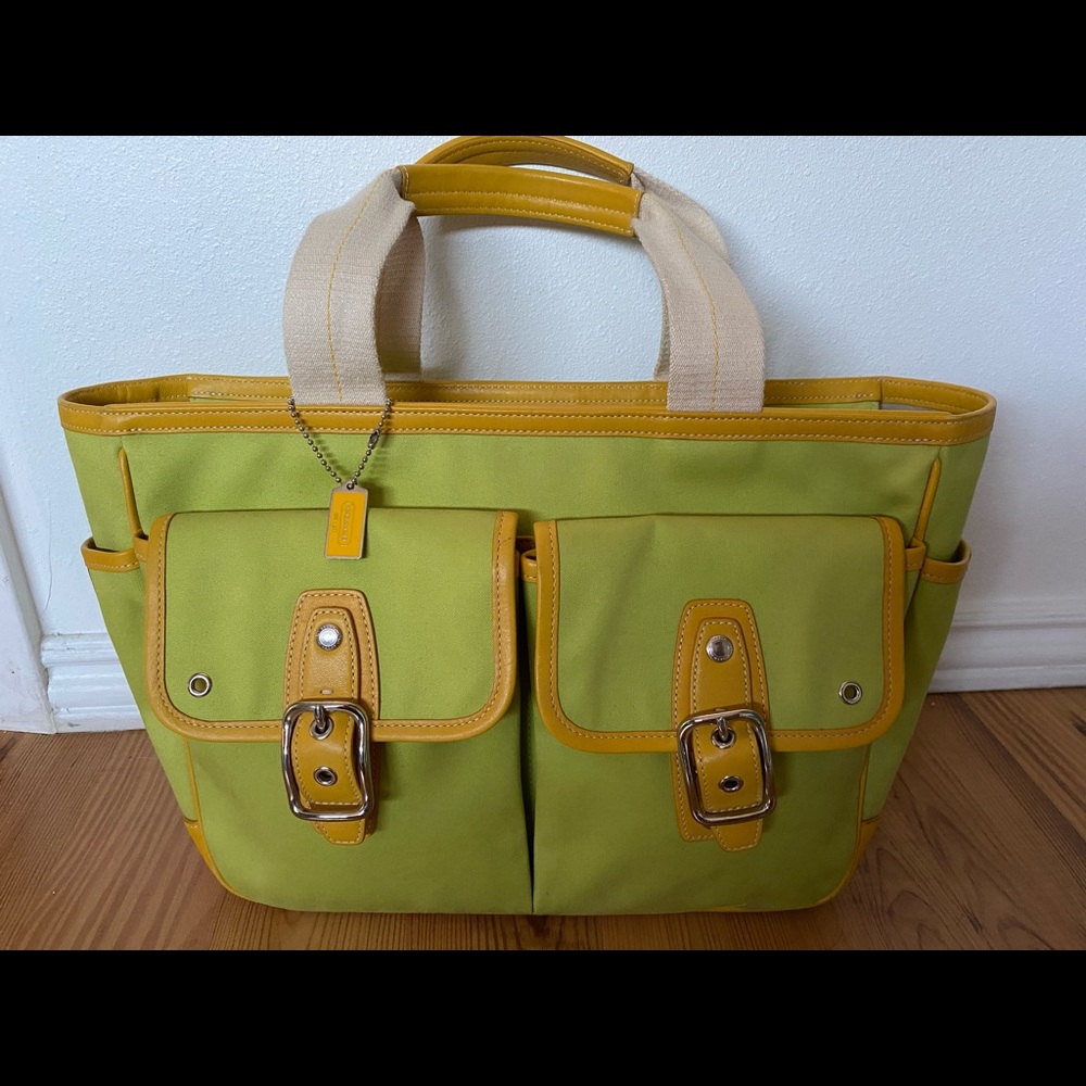 Coach Canvas and Leather Tote Bag